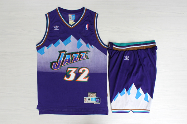 2020 Men Utah Jazz 32 Malone Purple suits NBA Jerseys